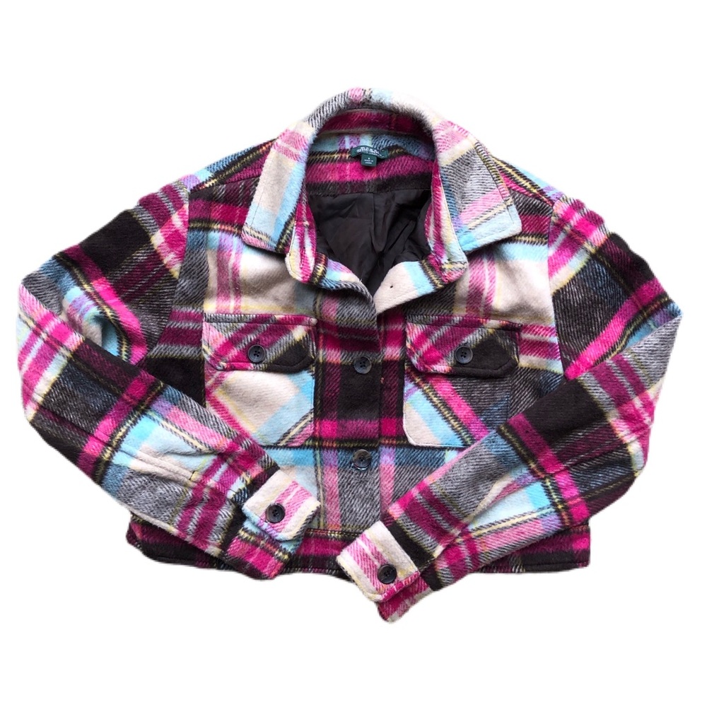 Wild Fable cropped plaid jacket